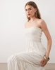 shirred maxi dress