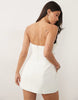 Bardot Amanda structured strapless mini dress with pockets in orchid white