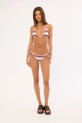 L&t Sorrento Stripe Bikini Bottom Yellow Stripe