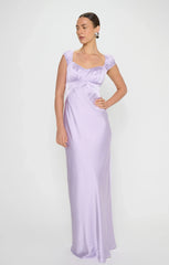 Veronica Maxi Dress ~ Lavender Luxe Satin