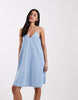 JJXX strappy denim mini dress in blue