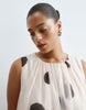 ARRANGE Curve gathered drape maxi dress in mono spot print