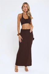 Golden Sands Halter Top Brown