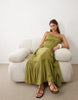 Miss Selfridge lace insert maxi dress in olive