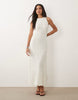 Pretty Lavish Cleo knit sleeveless maxi dress in cream