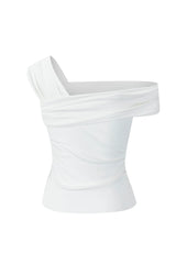 BASE Contour Luxe Form Off Shoulder Top White