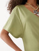 JDY v-neck short sleeve maxi dress in green