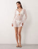 Molly lace mini beach sundress in ivory