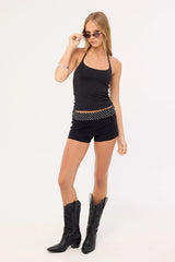 Thrills New Romance Booty Shorts Black Polka Dot