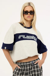 Rusty Kinetic Oversize Tee Ecru Marle
