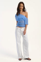Perfect Stranger Orla Sheer Top Cornflower Blue