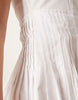 scoop neck pleated waist mini sundress in white