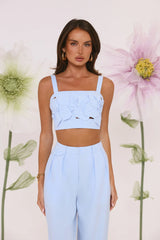 Summer Reverie Crop Top Blue