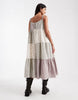 Daisy Street smock throw on tiered maxi dress in picnic print