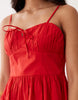Miss Selfridge corset maxi dress in red