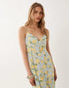 Miss Selfridge summer cami maxi dress in yellow floral print
