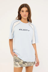 Rusty Wavers Tides Tee Retro Blue & White