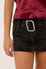 Worship Misbehave Micro Skirt Dirty Black
