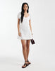 Cotton On Eliza babydoll button down mini dress in white