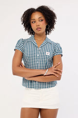 Worship Checkmate Baby Short Sleeve Shirt Blue