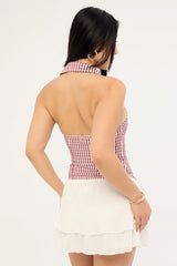 Luck & Trouble Lenny Frill Mini Skirt White