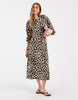 ONLY belt detail maxi dress in animal print