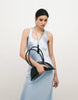 scoop satin maxi dress in pale blue