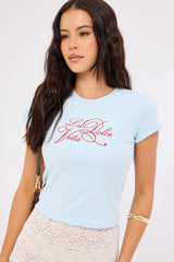Perfect Stranger Dolce Fitted Tee Blue