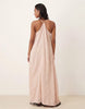 v-neck cami maxi sundress with lace overlay in stripes