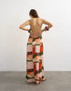 Topshop halter backless maxi in abstract print