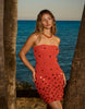 South Beach X Sasha Corte-T knitted mini beach dress in orange