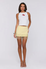 Sunset Twirl Mini Skirt Yellow