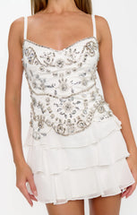 Kiara Mini Dress ~ Crystal Embellishment