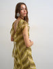 Topshop scarf detail chiffon maxi dress in yellow animal print