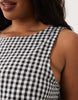 Curve bubble hem mini dress in gingham