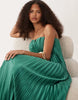 Abercrombie & Fitch strapless flowy maxi dress in green