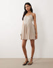 Iisla & Bird mini dress with picot trim in taupe