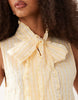 Sister Jane Wave striped bow detail tiered skirt maxi dress in yellow
