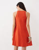 mini trapeze dress in red