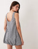 bubble hem mini dress in gingham