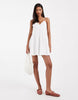 ONLY embroidery detail mini dress in white