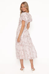 Jocelyn Maxi Dress - Ivory/Pink Floral