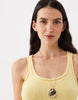 knit cotton blend u-scoop midaxi dress in lemon