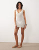 Free Society crochet mini beach dress with low back in ivory