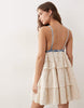 Miss Selfridge lace mix mini dress in blue wash