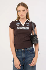 Neovision Pitstop Polo Baby Tee Brown