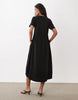 Threadbare jersey short sleeve midi dress in black