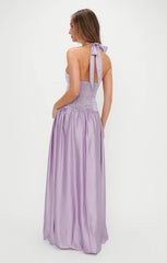 Eliza Maxi Dress ~ Lavender Luxe Satin
