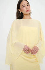 Cherish Cape ~ Pale Yellow Chiffon