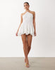 Gina Tricot embroidery mini dress in white